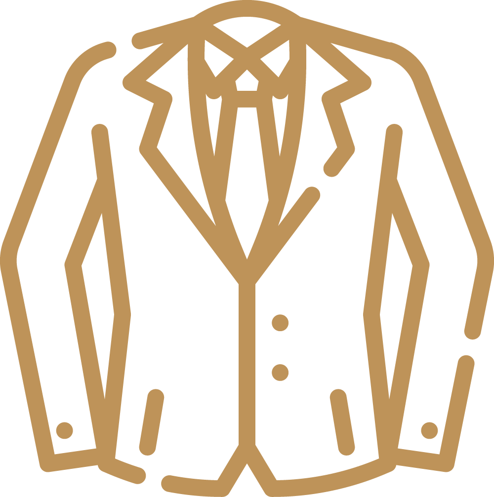 An icon of an elegant suit jacket